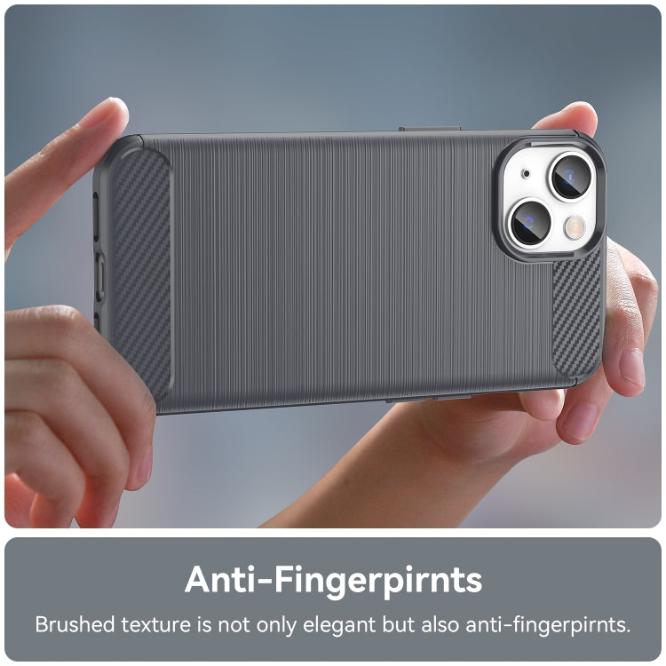Brushed Texture Carbon Fiber TPU Phone Case, For iPhone 14 Plus, For iPhone 14, For iPhone 14 Pro, For iPhone 14 Pro Max