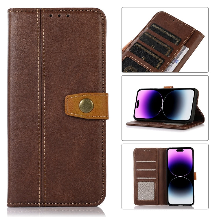 Stitching Thread Calf Texture Leather Phone Case