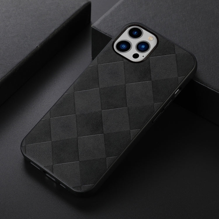 Weave Plaid PU Phone Case, For iPhone 14 Plus, For iPhone 14 Pro Max, For iPhone 14 Pro, For iPhone 14