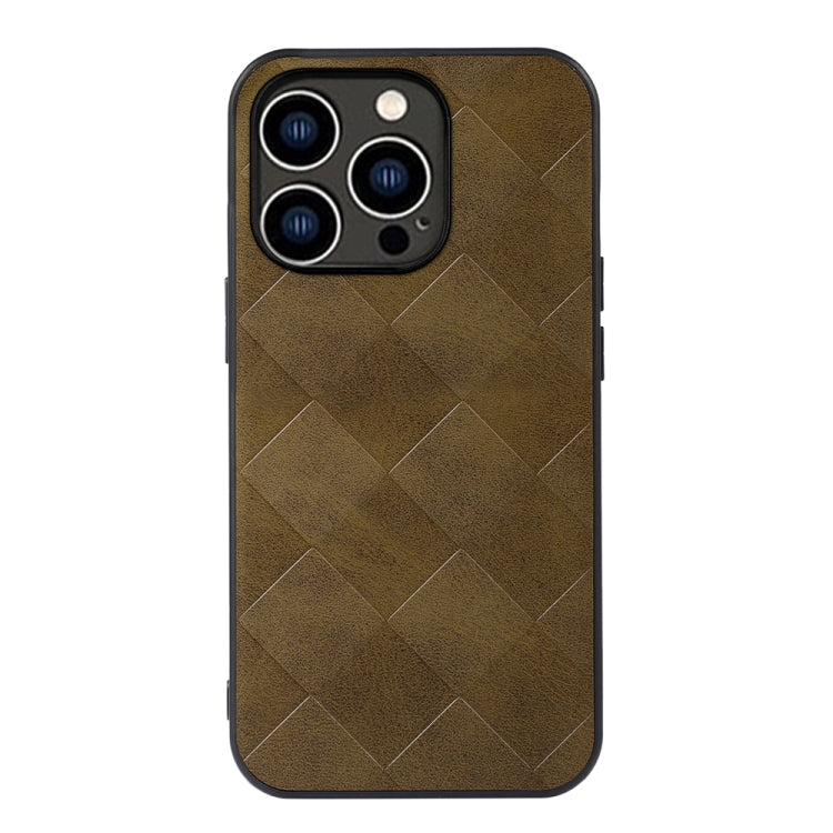 Weave Plaid PU Phone Case, For iPhone 14 Plus, For iPhone 14 Pro Max, For iPhone 14 Pro, For iPhone 14