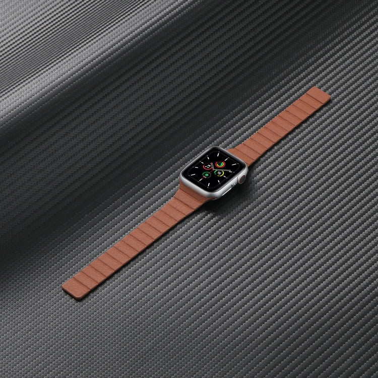 Strong Magnetic Leather Watch Band For Apple Watch Series, 7 41mm / 6&SE&5&4 40mm / 3&2&1 38mm, 7 45mm / 6&SE&5&4 44mm / 3&2&1 42mm