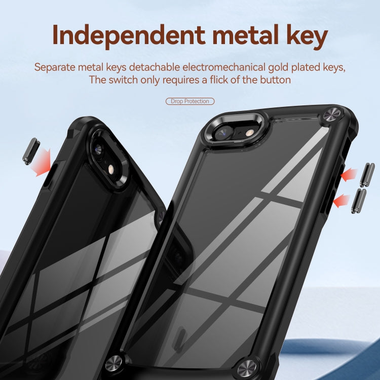 Coque de protection d'objectif en TPU et PC pour iPhone SE 2022 / SE 2020 / 8 / 7