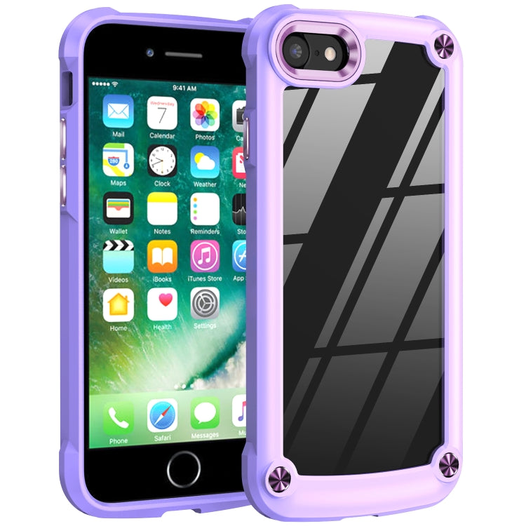 Coque de protection d'objectif en TPU et PC pour iPhone SE 2022 / SE 2020 / 8 / 7
