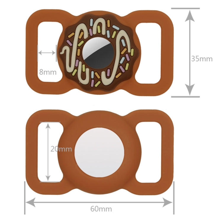 Donut Pet Collar Anti-scratch Shockproof Silicone Cover For AirTag 2nd Gen / AirTag 1st Gen, 1, 2
