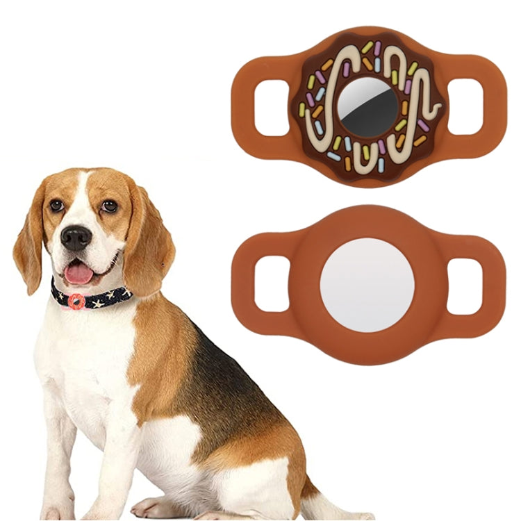 Donut Pet Collar Anti-scratch Shockproof Silicone Cover For AirTag 2nd Gen / AirTag 1st Gen, 1, 2