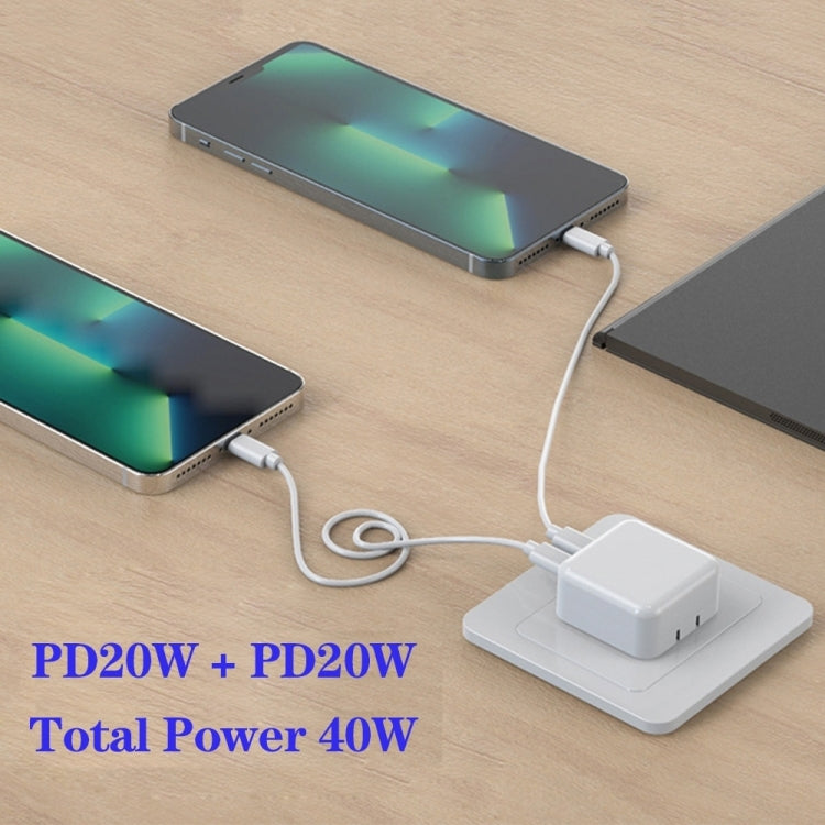 SDC-40W Dual PD USB-C / Type-C Charger for iPhone / iPad Series, AU Plug