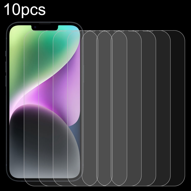 Lot de 10 films en verre trempé 0,26 mm 9H 2,5D pour iPhone 14 (10 pièces), iPhone 14 Plus (10 pièces), iPhone 14 Pro (10 pièces), iPhone 14 Pro Max (10 pièces)