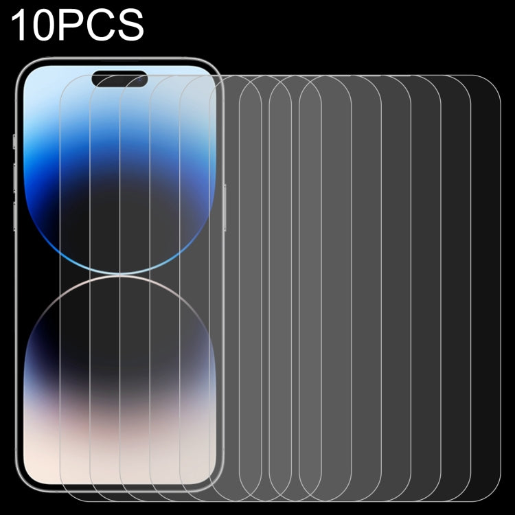Lot de 10 films en verre trempé 0,26 mm 9H 2,5D pour iPhone 14 (10 pièces), iPhone 14 Plus (10 pièces), iPhone 14 Pro (10 pièces), iPhone 14 Pro Max (10 pièces)