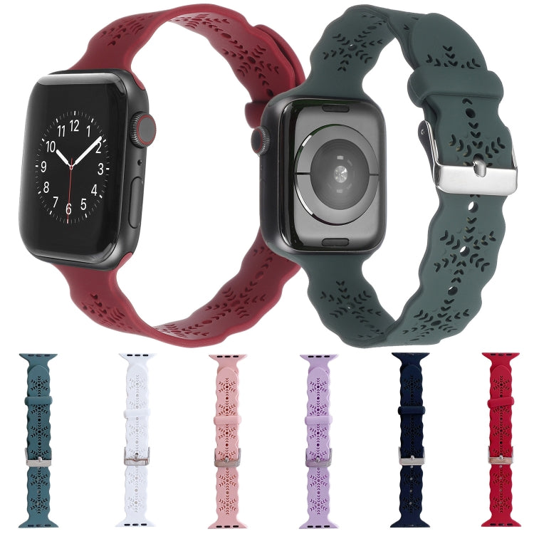 Snowflake Silicone Watch Band For Apple Watch Series, 7 41mm / 6&SE&5&4 40mm / 3&2&1 38mm, 7 45mm / 6&SE&5&4 44mm / 3&2&1 42mm