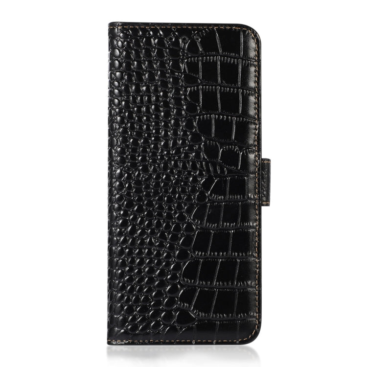 Crocodile Top Layer Cowhide Leather Phone Case, For Motorola Moto G42, For Xiaomi Redmi Note 11T Pro