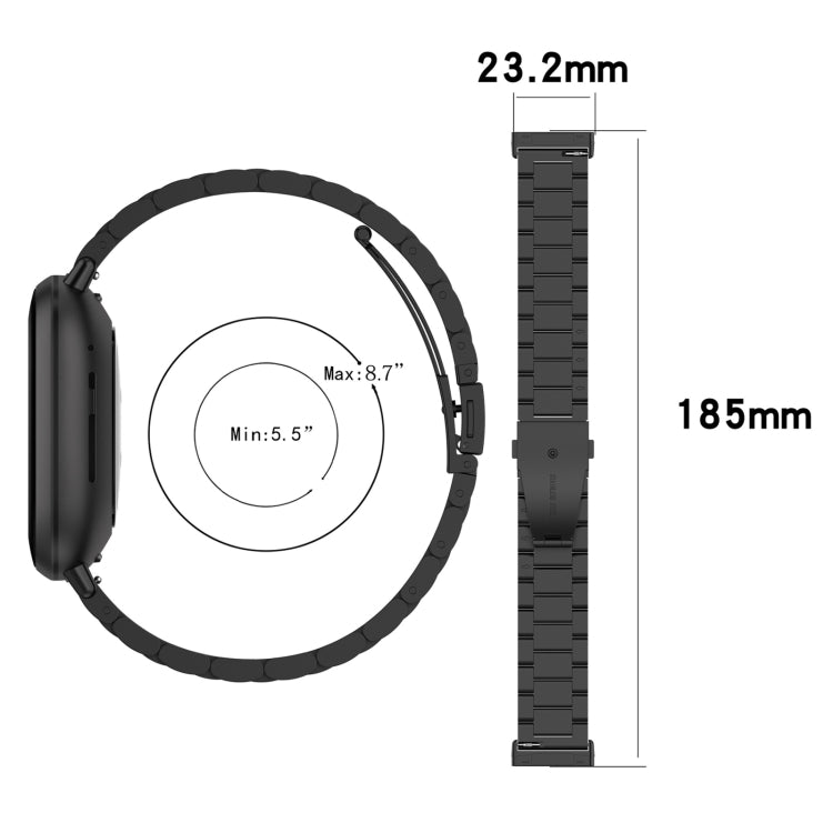 For Fitbit Versa 4/Sense 2/Versa 3/Sense 3 Beads Stainless Steel Watch Band