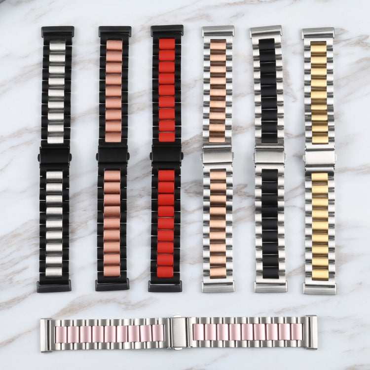 For Fitbit Versa 4/Sense 2/Versa 3/Sense 3 Beads Stainless Steel Watch Band