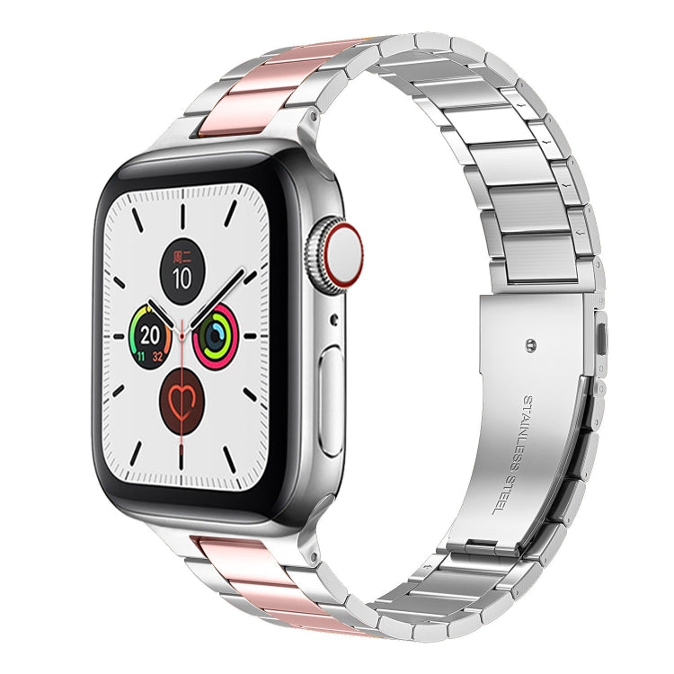 Small Waist Stainless Steel Watch Band For Apple Watch Series, For Apple Watch Series 8&7 45mm / SE 2&6&SE&5&4 44mm / 3&2&1 42mm, 7 41mm / 6&SE&5&4 40mm / 3&2&1 38mm, 7 45mm / 6&SE&5&4 44mm / 3&2&1 42mm��������������������������������������������������...