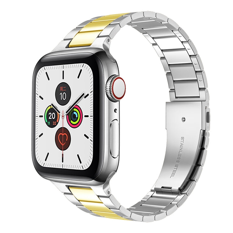 Small Waist Stainless Steel Watch Band For Apple Watch Series, For Apple Watch Series 8&7 45mm / SE 2&6&SE&5&4 44mm / 3&2&1 42mm, 7 41mm / 6&SE&5&4 40mm / 3&2&1 38mm, 7 45mm / 6&SE&5&4 44mm / 3&2&1 42mm                                                  ...