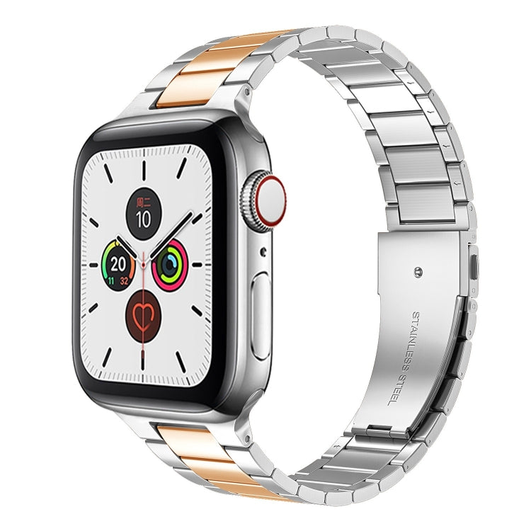 Small Waist Stainless Steel Watch Band For Apple Watch Series, For Apple Watch Series 8&7 45mm / SE 2&6&SE&5&4 44mm / 3&2&1 42mm, 7 41mm / 6&SE&5&4 40mm / 3&2&1 38mm, 7 45mm / 6&SE&5&4 44mm / 3&2&1 42mm                                                  ...