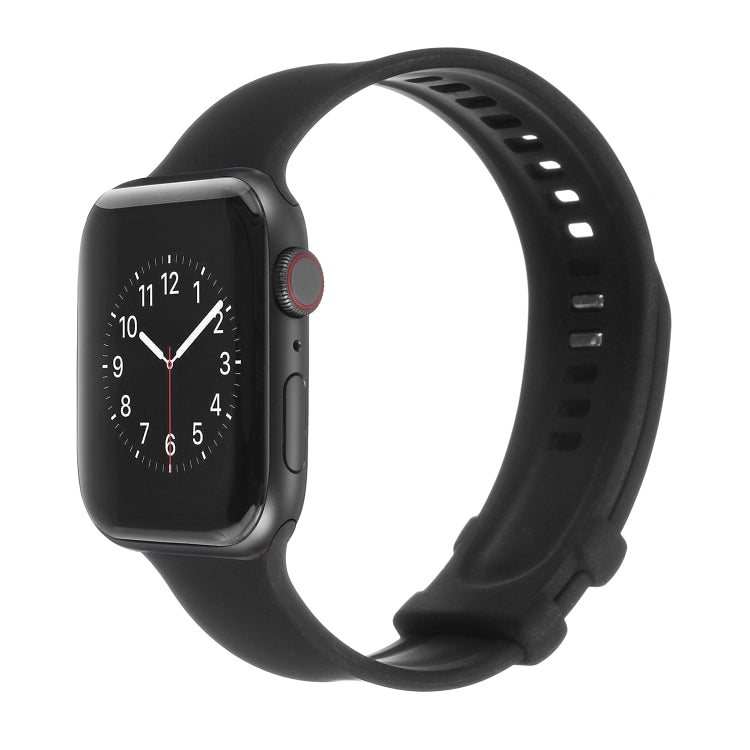Square Buckle Silicone Watch Band For Apple Watch Series, 7 41mm / 6&SE&5&4 40mm / 3&2&1 38mm, 7 45mm / 6&SE&5&4 44mm / 3&2&1 42mm