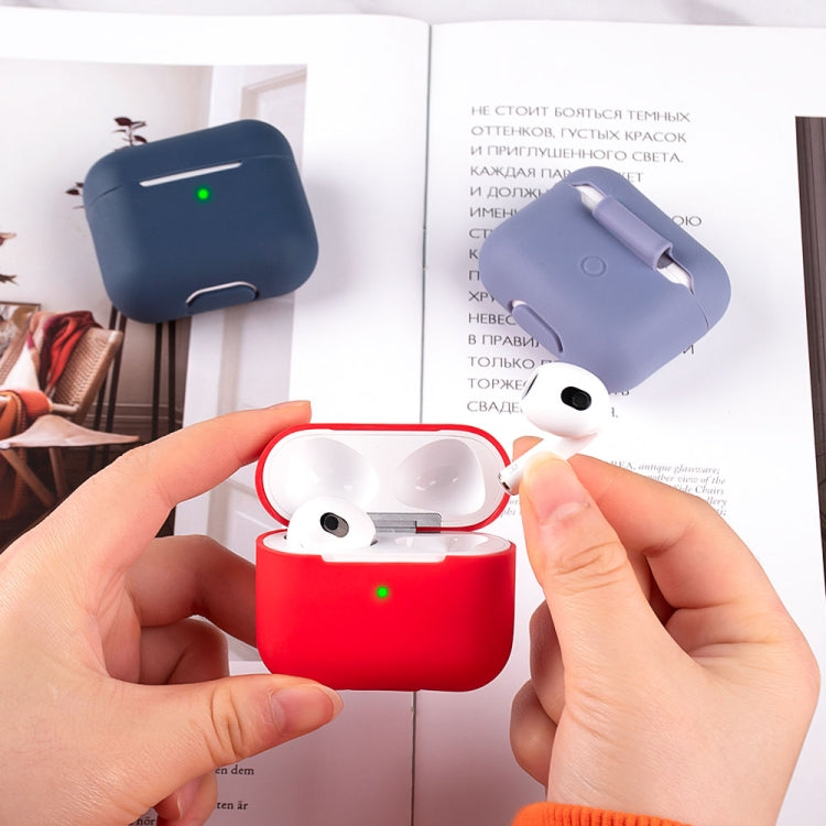 Wireless Earphone Silicone Protective Case, Black, Red, Grey, Matcha Green, Sky Blue, Midnight Blue, Dark Green, Lavender Grey, White, Mint Green, Light Purple, Pink