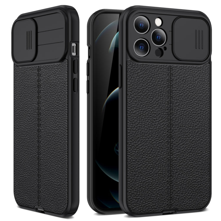 Litchi Texture Sliding Camshield TPU Protective Phone Case