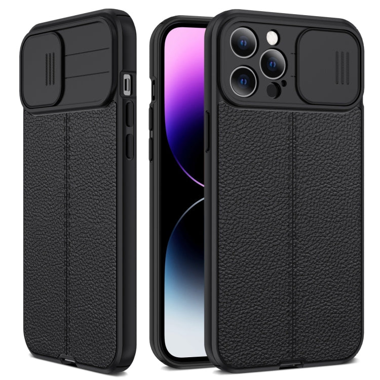 Litchi Texture Sliding Camshield TPU Protective Phone Case