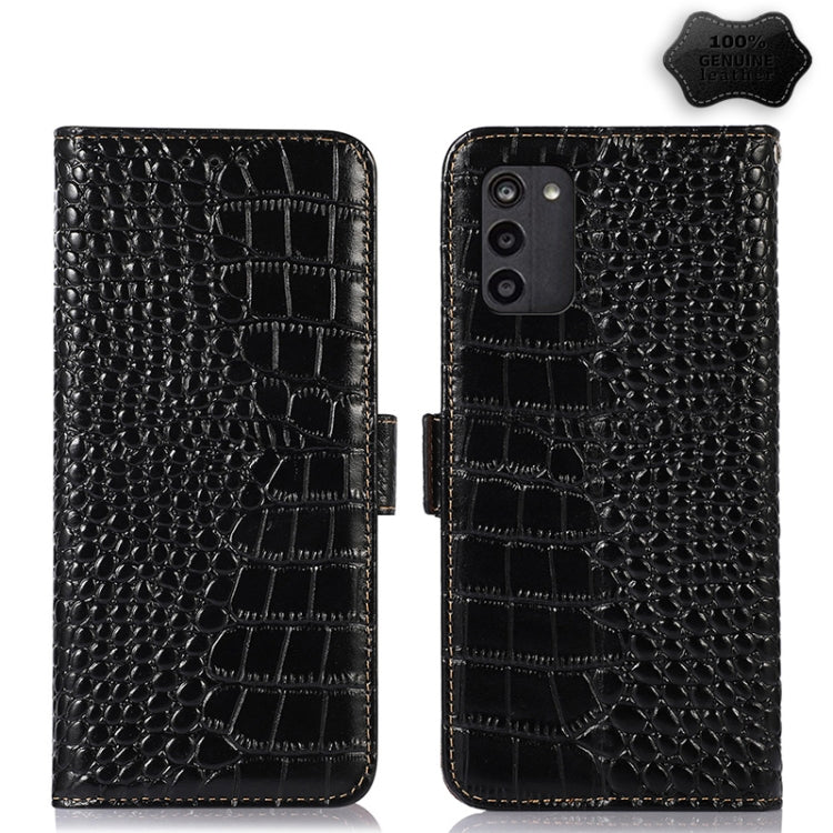 Crocodile Top Layer Cowhide Leather Phone Case, For Nokia G11 Plus, For Nokia G100, For Xiaomi 12S Ultra