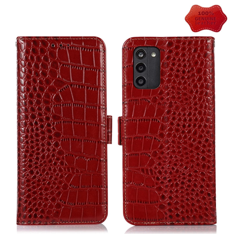Crocodile Top Layer Cowhide Leather Phone Case, For Nokia G11 Plus, For Nokia G100, For Xiaomi 12S Ultra