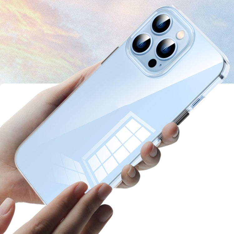 Coque de téléphone transparente en polycarbonate avec bouton métallique