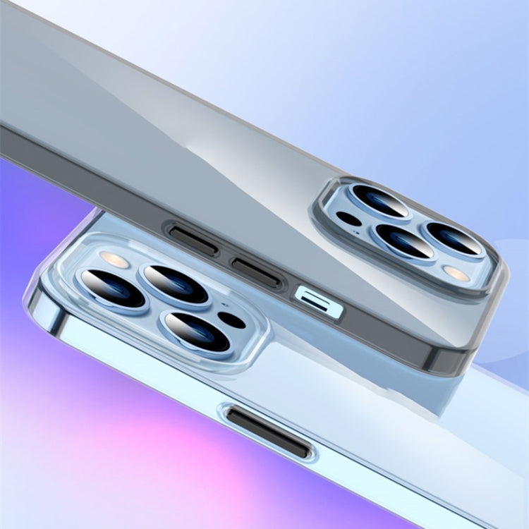 Coque de téléphone transparente en polycarbonate avec bouton métallique