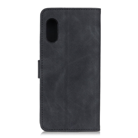 Premium TPU bumper protection with textured PU leather exterior on Galaxy XCover Pro case