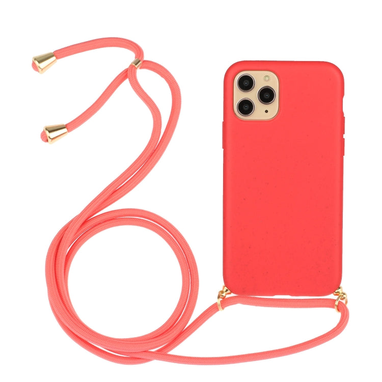 Wheat Straw Material + TPU Protective Case with Lanyard, For iPhone 14 Pro Max, For iPhone 14 Pro, For iPhone 14 Max, For iPhone 14