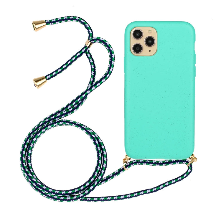 Wheat Straw Material + TPU Protective Case with Lanyard, For iPhone 14 Pro Max, For iPhone 14 Pro, For iPhone 14 Max, For iPhone 14