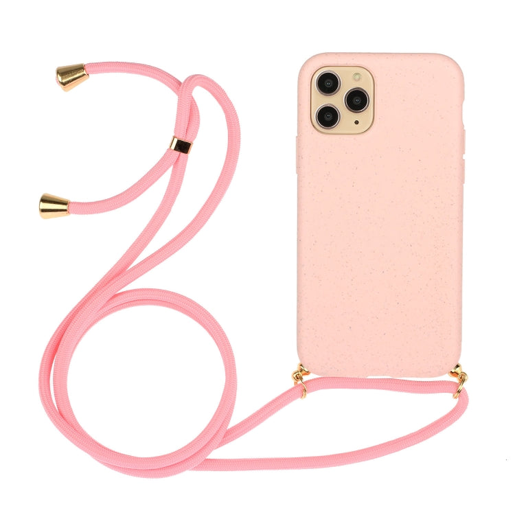 Wheat Straw Material + TPU Protective Case with Lanyard, For iPhone 14 Pro Max, For iPhone 14 Pro, For iPhone 14 Max, For iPhone 14