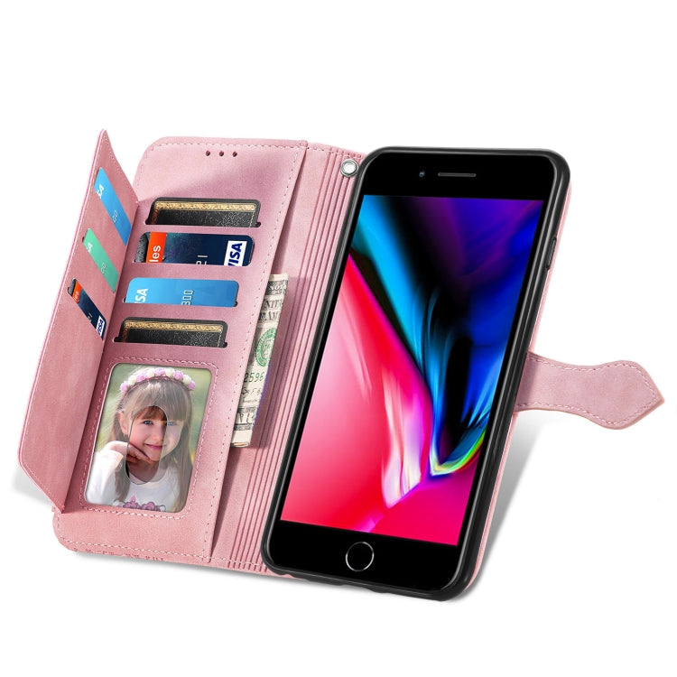 Embossed Flower Shockproof Leather Phone Case, For iPhone SE 2022 / SE 2020 / 8 / 7, For iPhone 8 Plus / 7 Plus