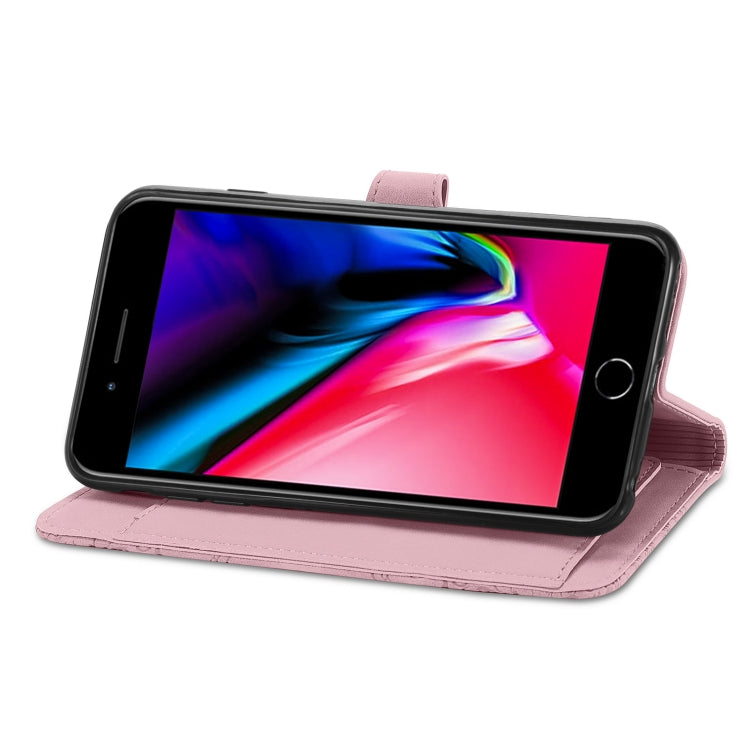 Embossed Flower Shockproof Leather Phone Case, For iPhone SE 2022 / SE 2020 / 8 / 7, For iPhone 8 Plus / 7 Plus