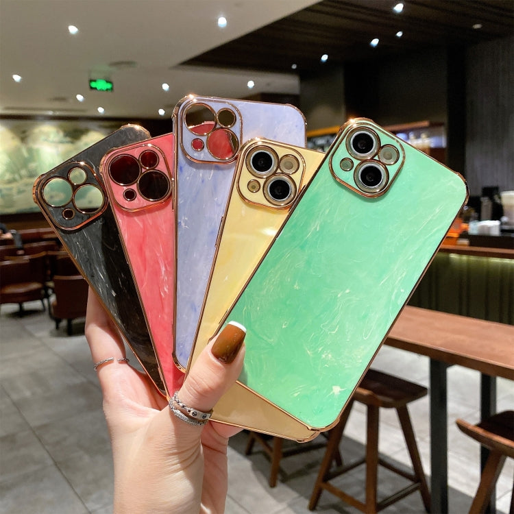 Marble Texture Electroplating Phone Case, For iPhone 14 Pro Max