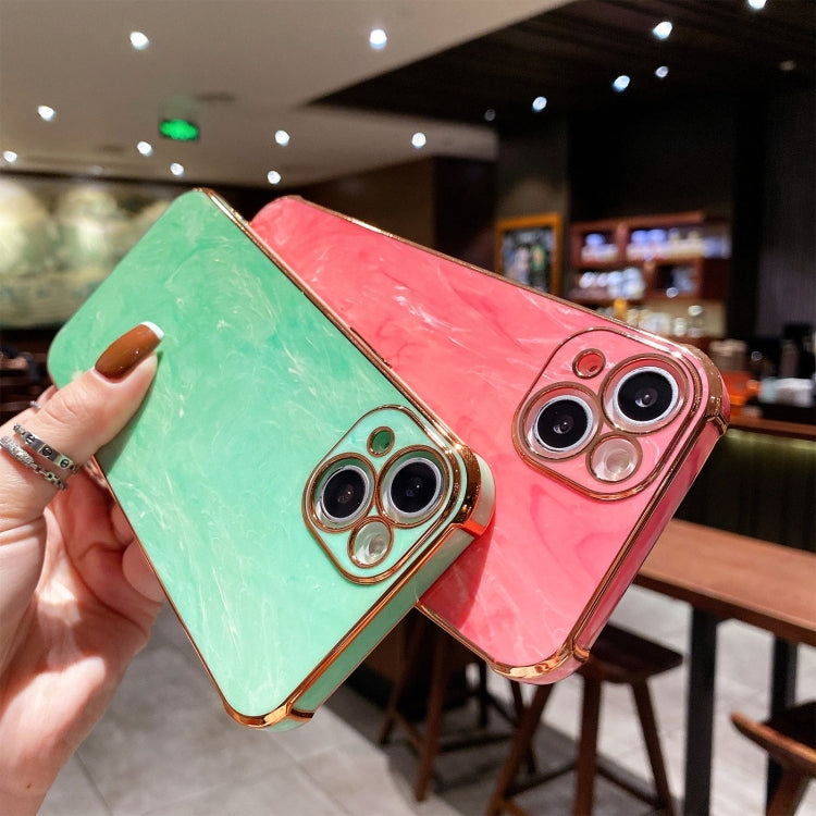 Marble Texture Electroplating Phone Case, For iPhone 14 Pro Max