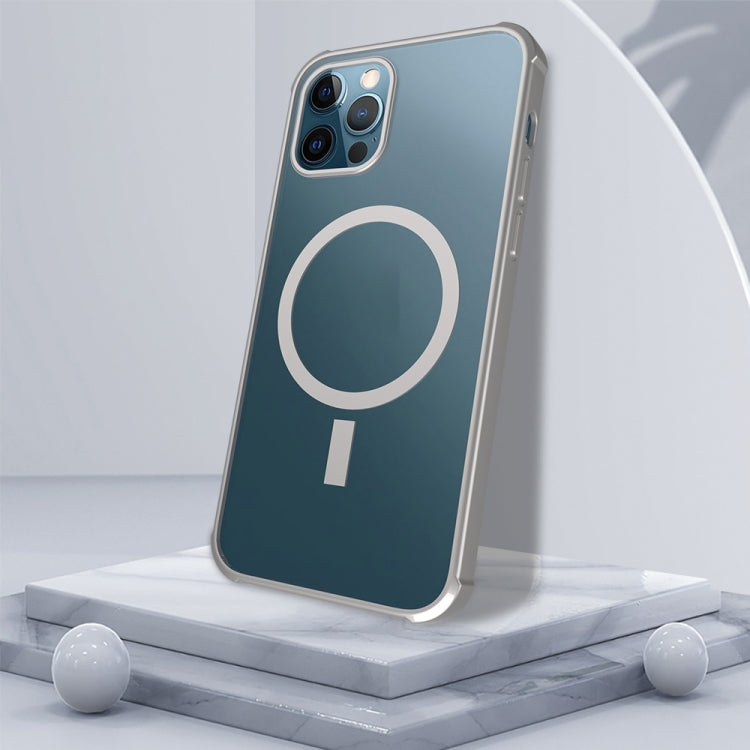 Straight Side Laser Plating MagSafe Clear TPU Phone Case, For iPhone 14 Pro