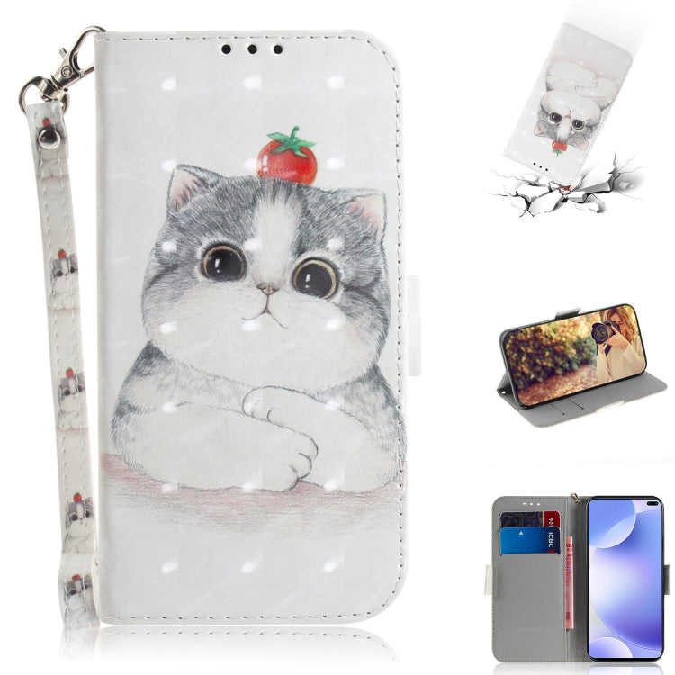 3D Painting Horizontal Flip Leather Case with Holder & Card Slot & Wallet & Lanyard