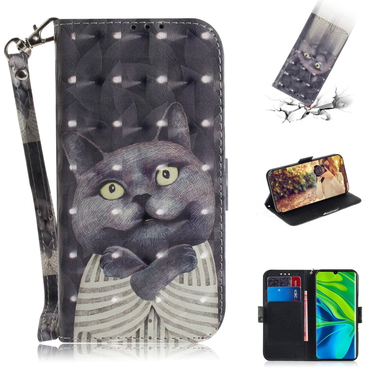 3D Painting Horizontal Flip Leather Case with Holder & Card Slot & Wallet & Lanyard