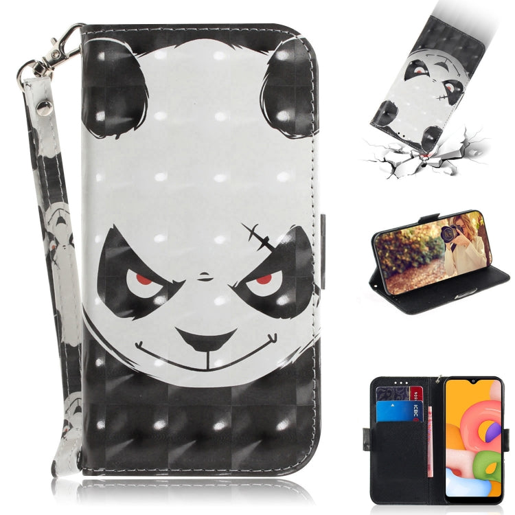 3D Painting Horizontal Flip Leather Case with Holder & Card Slot & Wallet & Lanyard, For Galaxy A01, For Galaxy A21