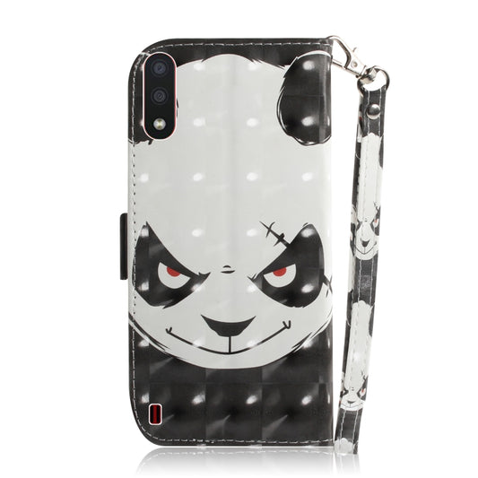 Flip leather protective case Galaxy A01 A21 with built-in card slots and lanyard attachment