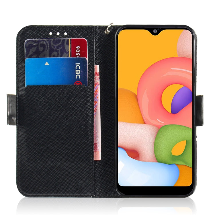3D Painting Horizontal Flip Leather Case with Holder & Card Slot & Wallet & Lanyard, For Galaxy A01, For Galaxy A21