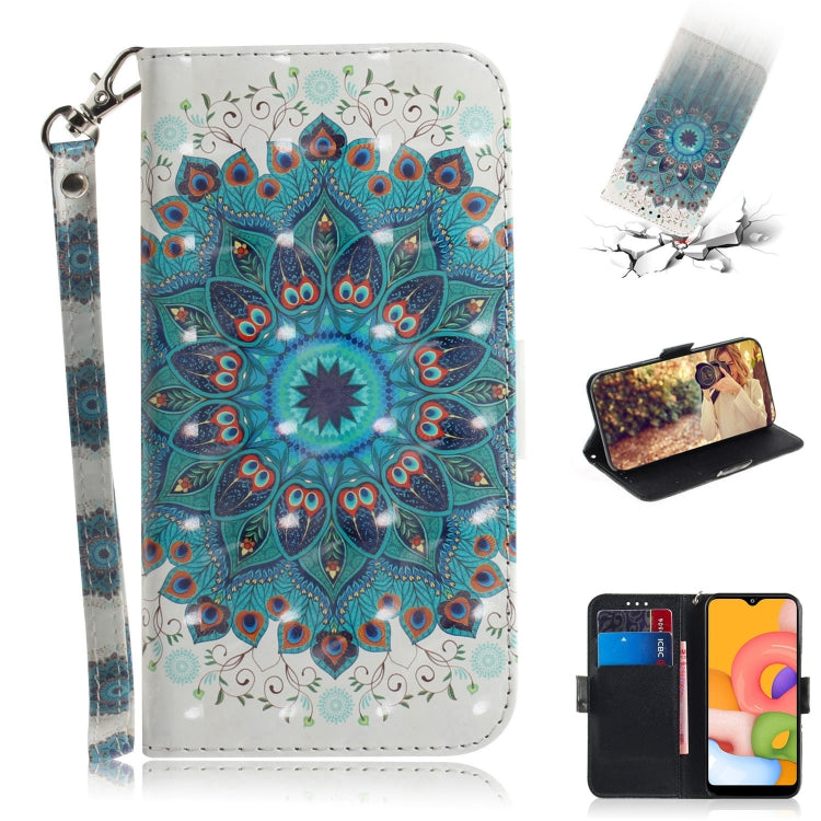 3D Painting Horizontal Flip Leather Case with Holder & Card Slot & Wallet & Lanyard, For Galaxy A01, For Galaxy A21
