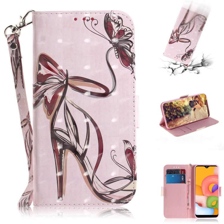 3D Painting Horizontal Flip Leather Case with Holder & Card Slot & Wallet & Lanyard, For Galaxy A01, For Galaxy A21