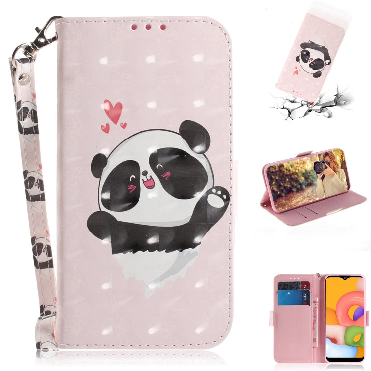 3D Painting Horizontal Flip Leather Case with Holder & Card Slot & Wallet & Lanyard, For Galaxy A01, For Galaxy A21