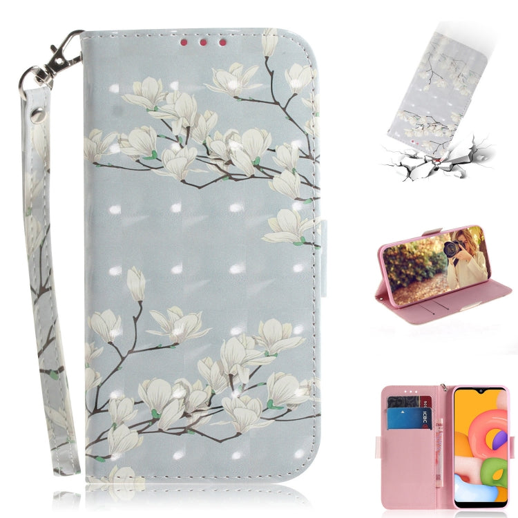 3D Painting Horizontal Flip Leather Case with Holder & Card Slot & Wallet & Lanyard, For Galaxy A01, For Galaxy A21