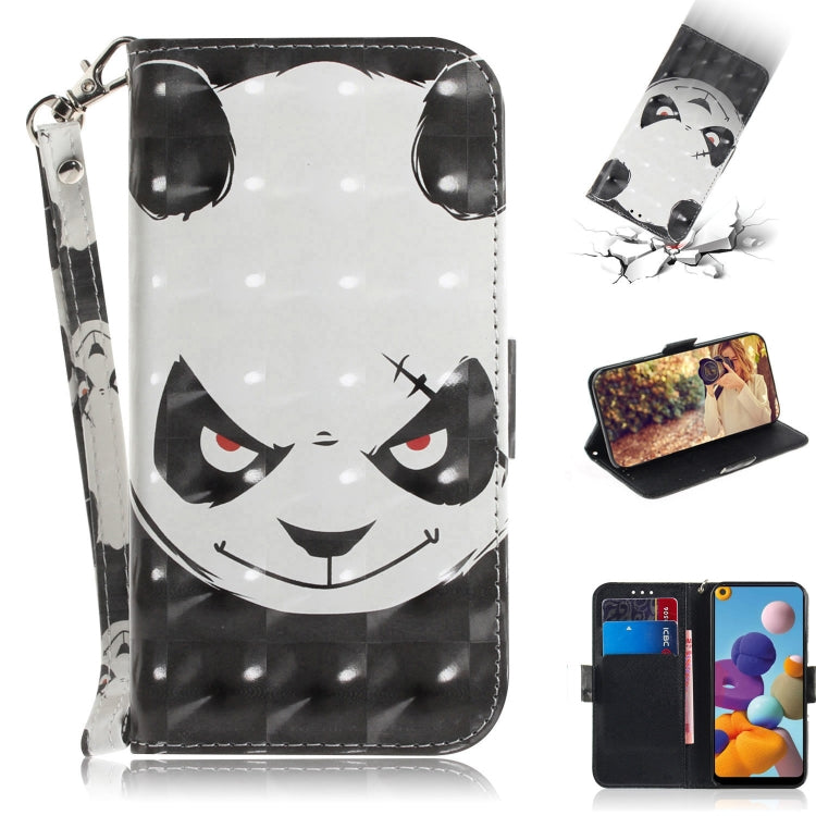 3D Painting Horizontal Flip Leather Case with Holder & Card Slot & Wallet & Lanyard, For Galaxy A01, For Galaxy A21