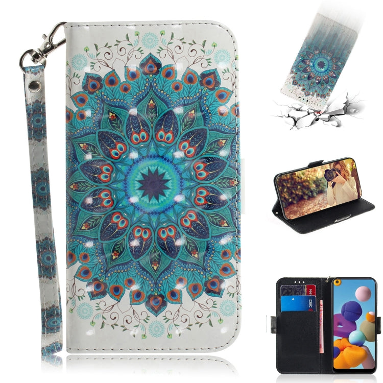 3D Painting Horizontal Flip Leather Case with Holder & Card Slot & Wallet & Lanyard, For Galaxy A01, For Galaxy A21