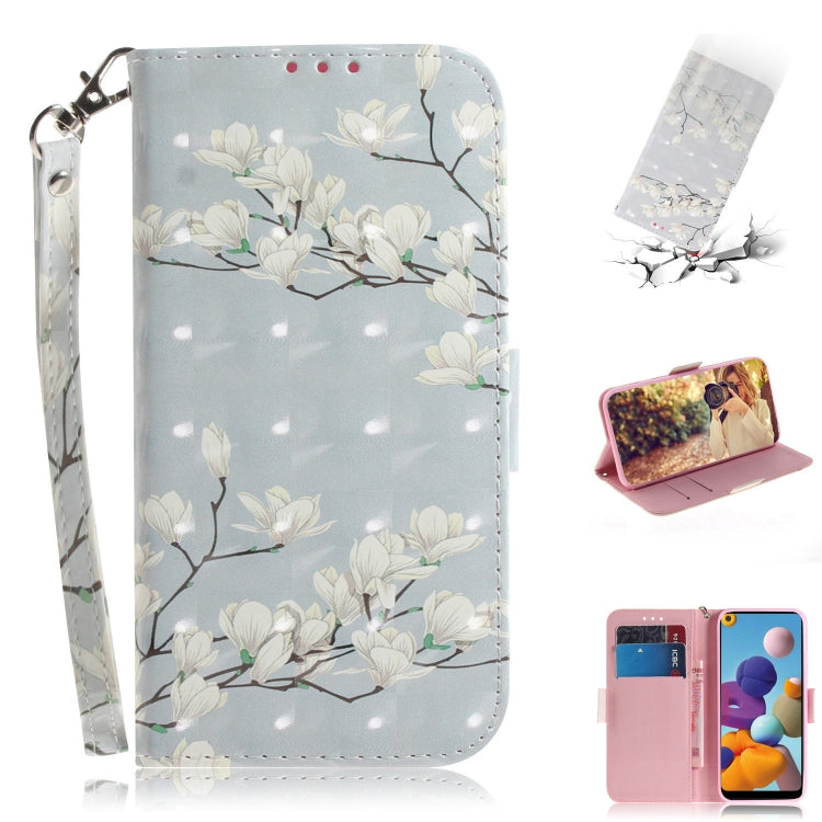 3D Painting Horizontal Flip Leather Case with Holder & Card Slot & Wallet & Lanyard, For Galaxy A01, For Galaxy A21