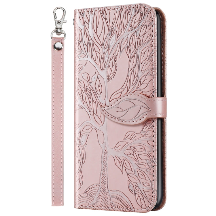 Life of Tree Embossing Pattern Leather Phone Case
