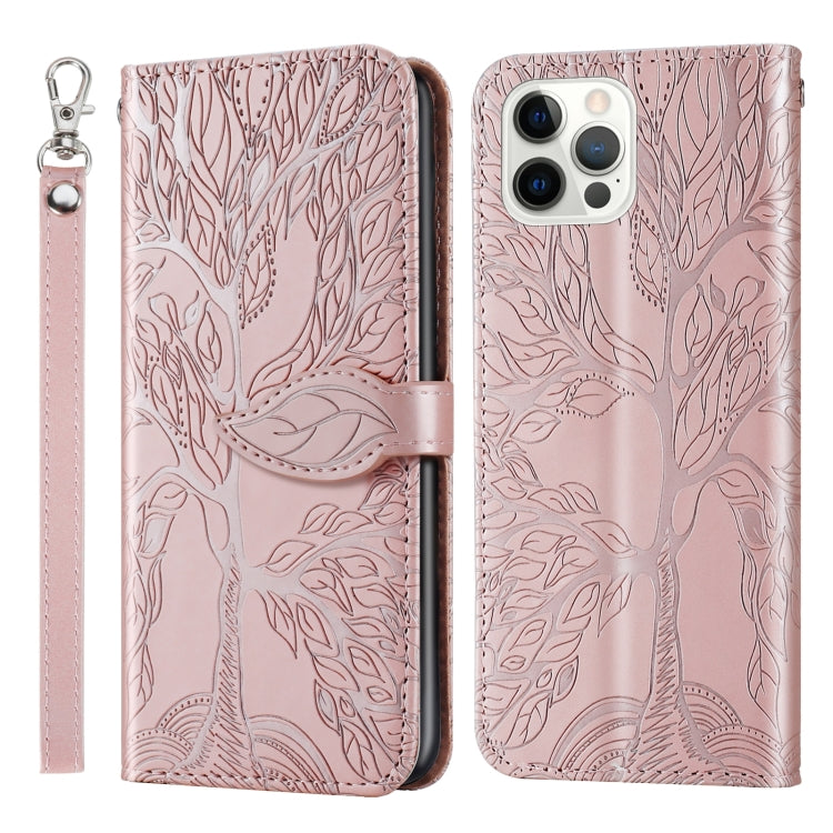 Life of Tree Embossing Pattern Leather Phone Case